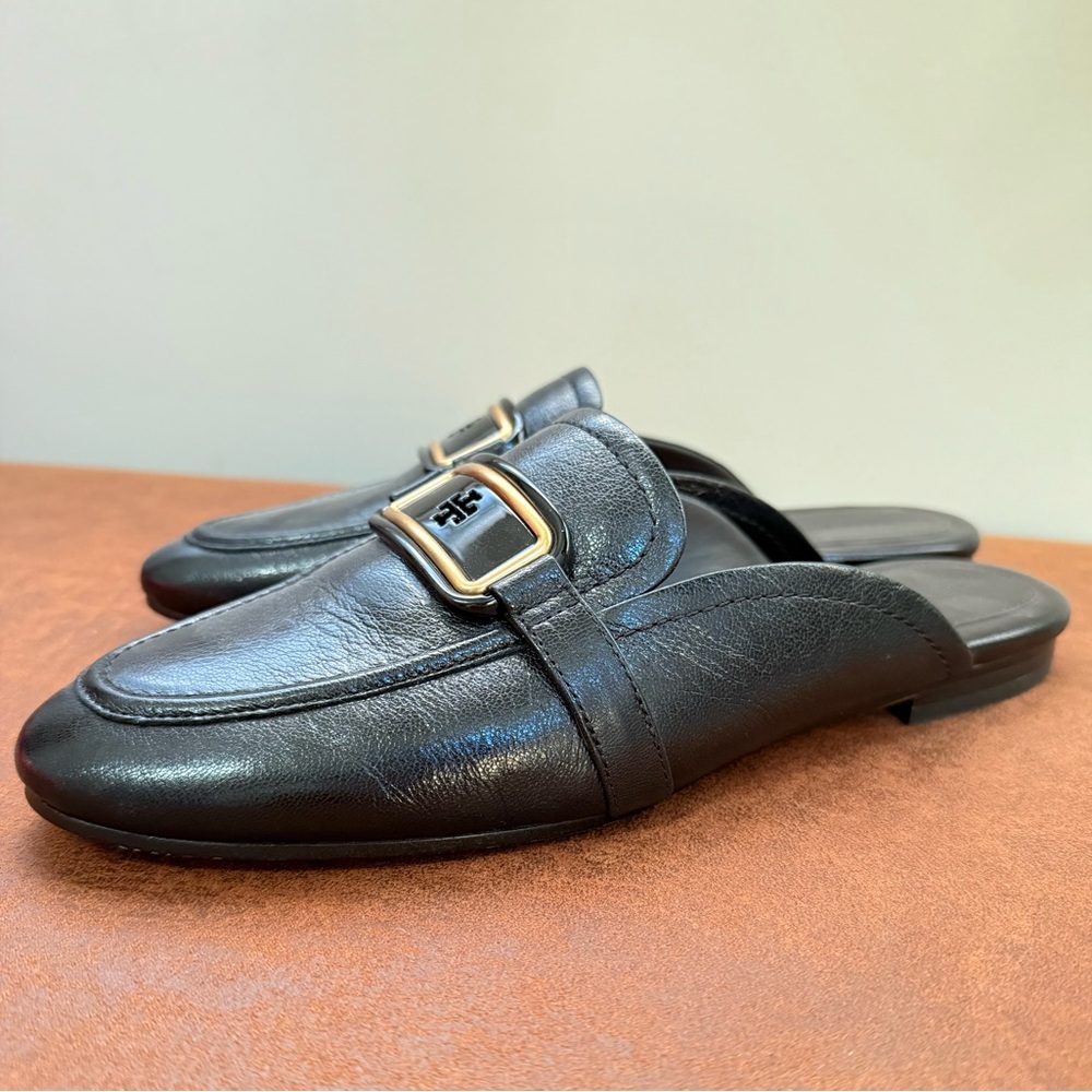 Tory Burch Black Leather Women’s Loafers
